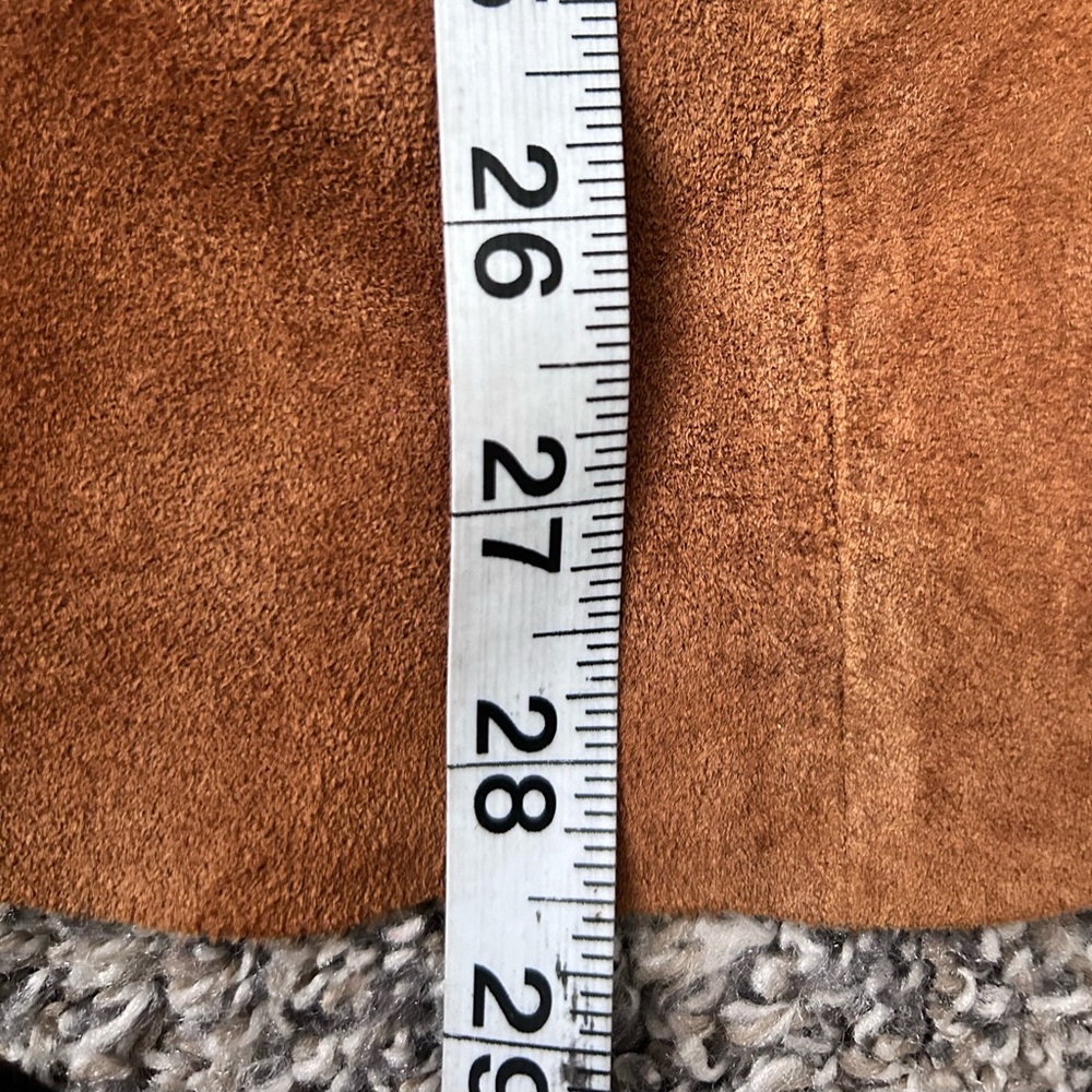 Vintage Forever 21 Y2K Brown Suede Leather Women’s Blazer size Medium - Picture 6 of 9